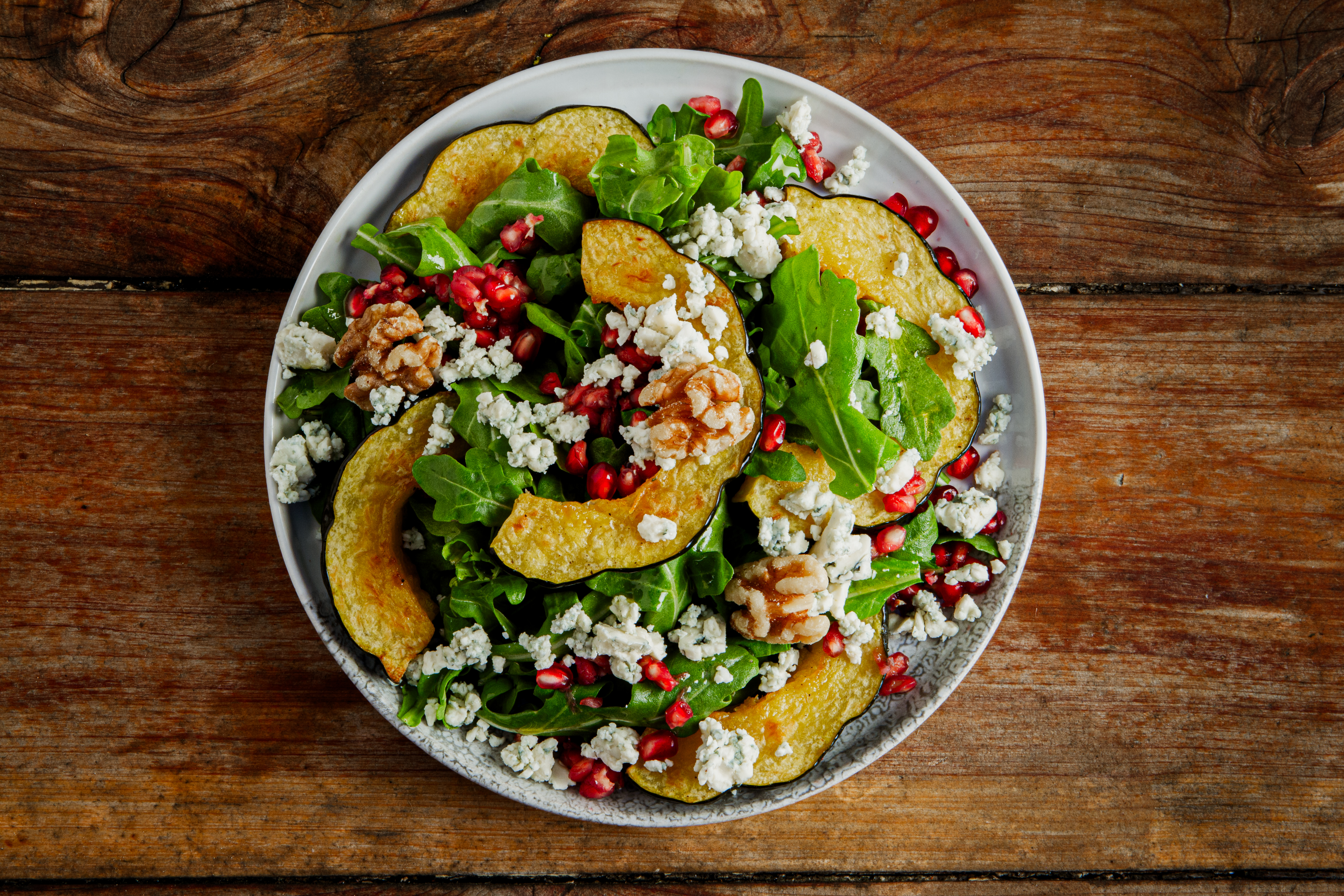 Acorn squash salad with blue cheese